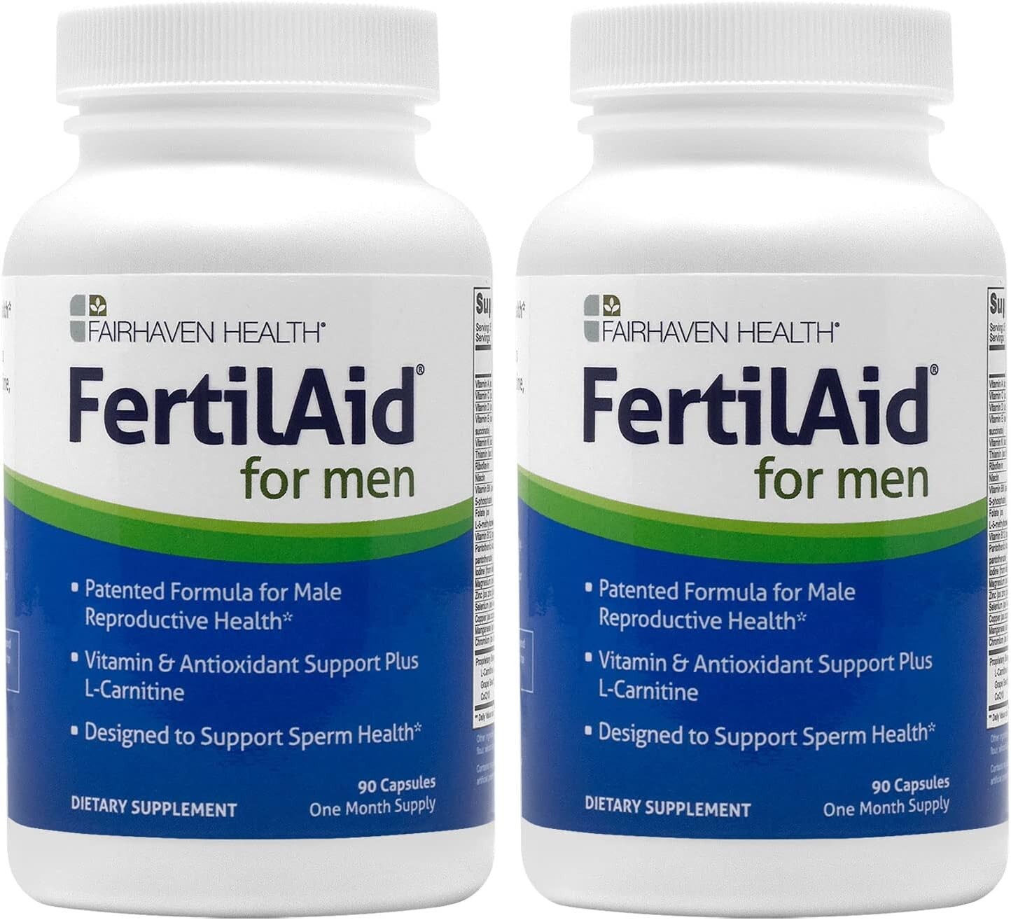 Vegan Male Fertility Multivitamins - 2 Bottles of FertilAid for Optimal Health