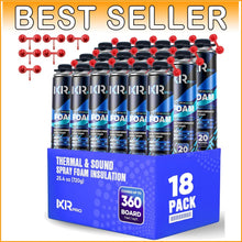 Load image into Gallery viewer, Expanding Foam Insulation Sealant - 18 Pack High-Density for Soundproofing