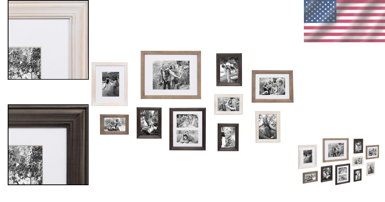 Create a Stunning Gallery Wall with Finished Bordeaux Frames - 10 Piece Set