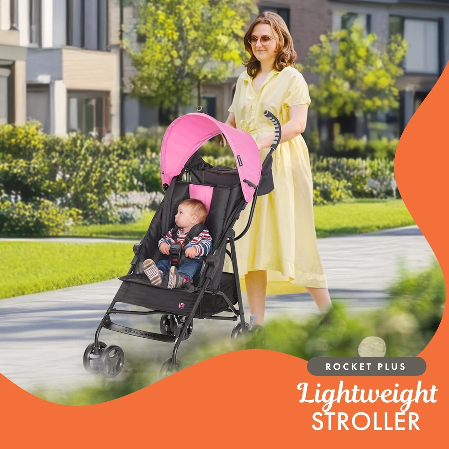 Stylish Petal Lightweight Stroller with Storage & Safety Features for Infants
