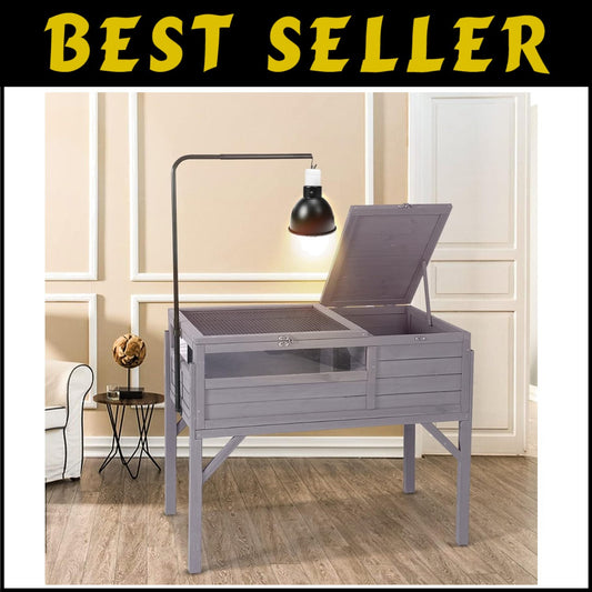 Spacious Wooden Tortoise House with Detachable Legs and Multifunctional Design