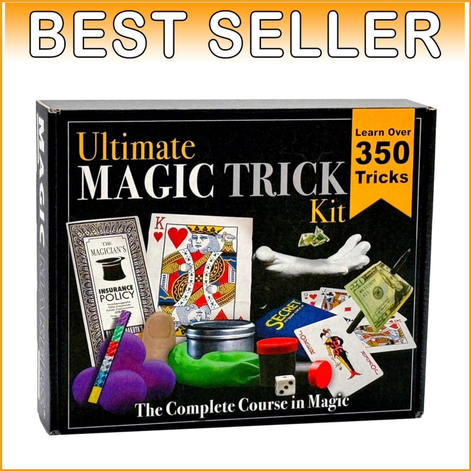 Comprehensive 350 Trick Magic Kit with Online Tutorials & Quality Materials
