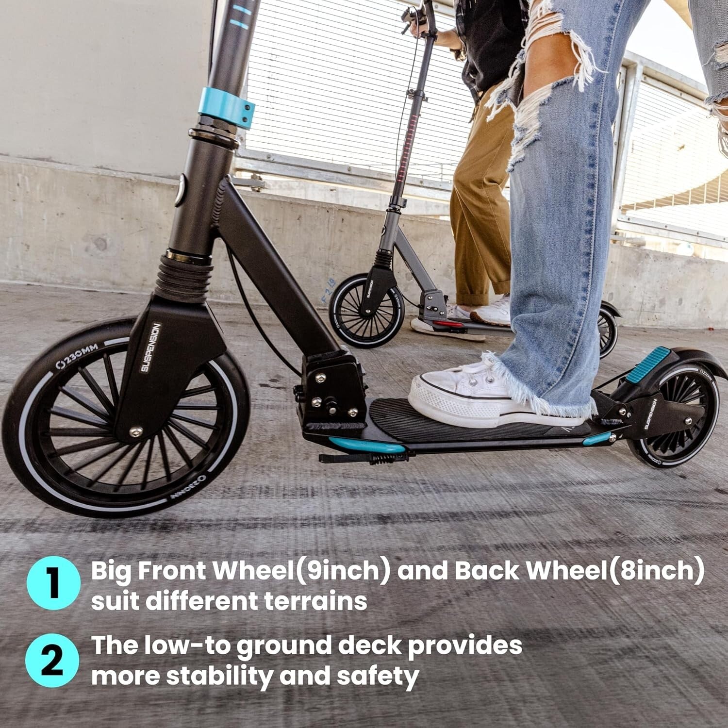 Versatile Kick Scooter for Kids 8-12, Teens & Adults - Maximum Safety & Comfort