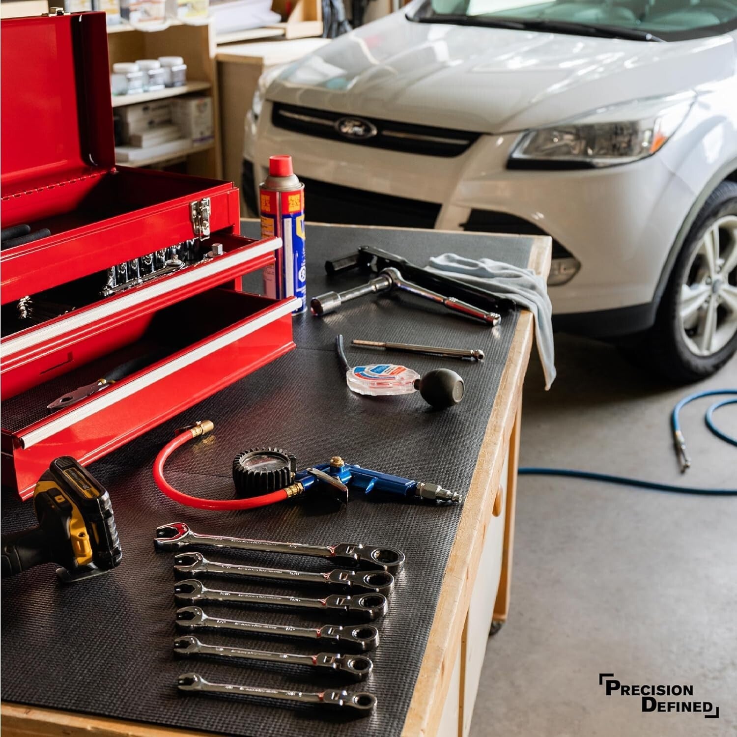 Versatile Washable Black Tool Chest Liner - 24' x 18' Non-Slip Drawer Insert