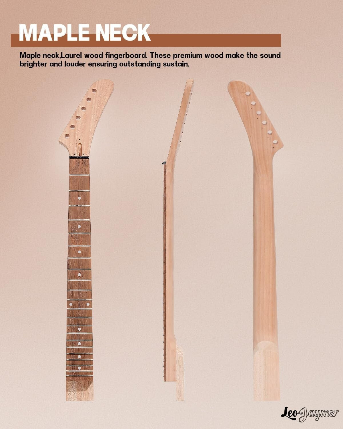 Explorer Style DIY Electric Guitar Kit with Mahogany Body and Humbucker Pickups