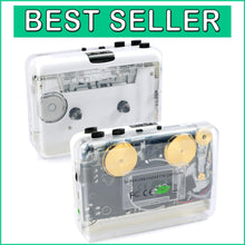 Load image into Gallery viewer, Portable Cassette to MP3 Converter with Clear Stereo Earphones &amp; USB Power