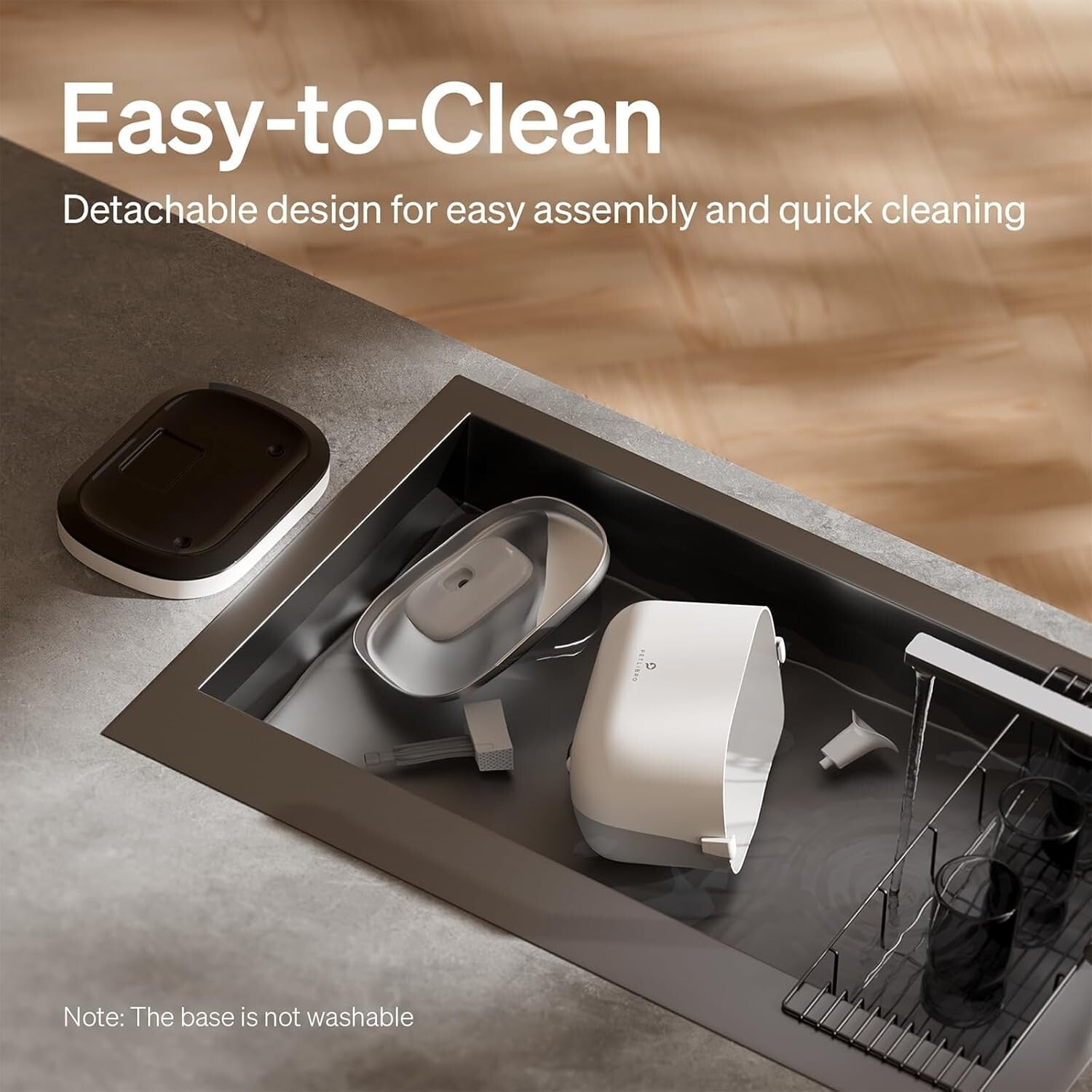 Stylish Rechargeable Wireless Fountain for Cats - 2.5L Stainless Steel Bowl