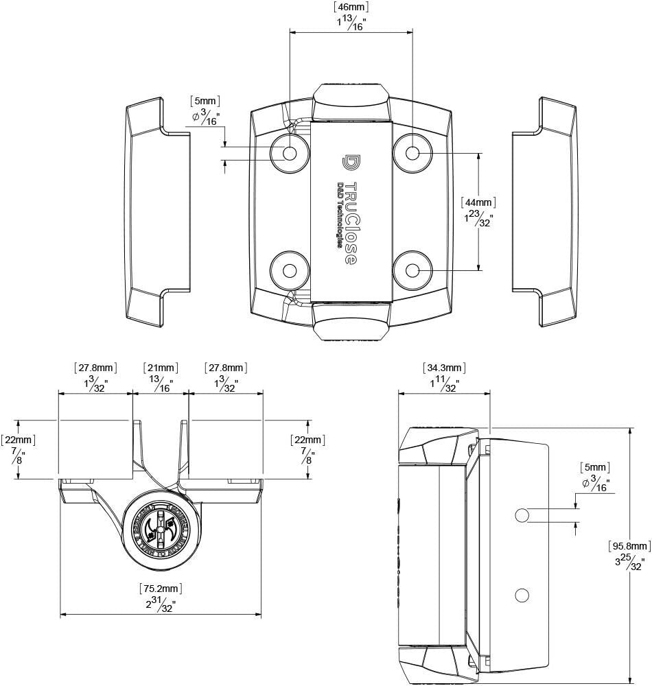 Durable Self-Closing Gate Hinges with Tension Adjustment - Pool Safety Black