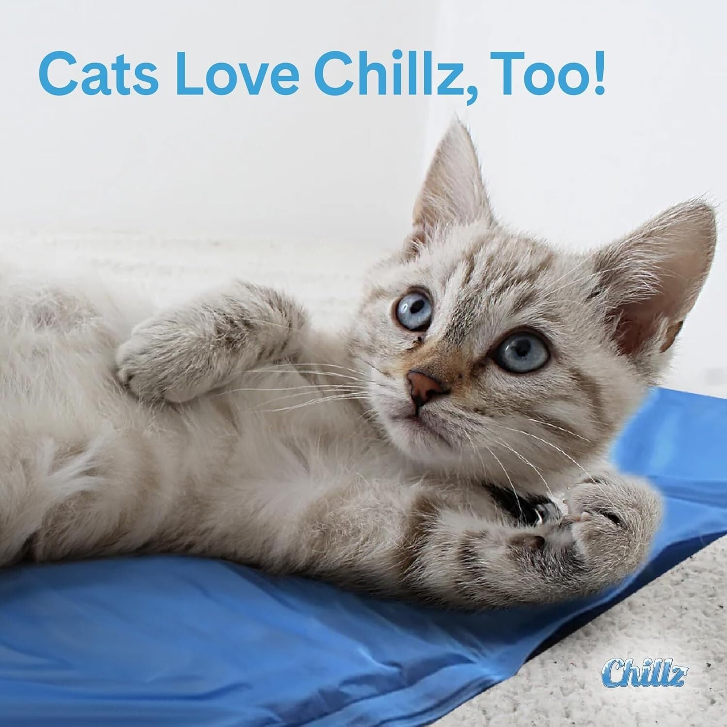 Chillz Pressure-Activated Cooling Pad for Large Pets - Lightweight & Easy Care
