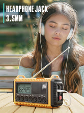 Load image into Gallery viewer, Weather Alert Radio with 18500mWh Battery, SOS Alarm &amp; Dual Lighting Functions