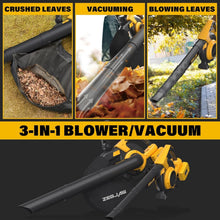 Load image into Gallery viewer, Battery-Powered 3-in-1 Leaf Blower, Vacuum &amp; Mulcher: Efficient Lawn Care Tool