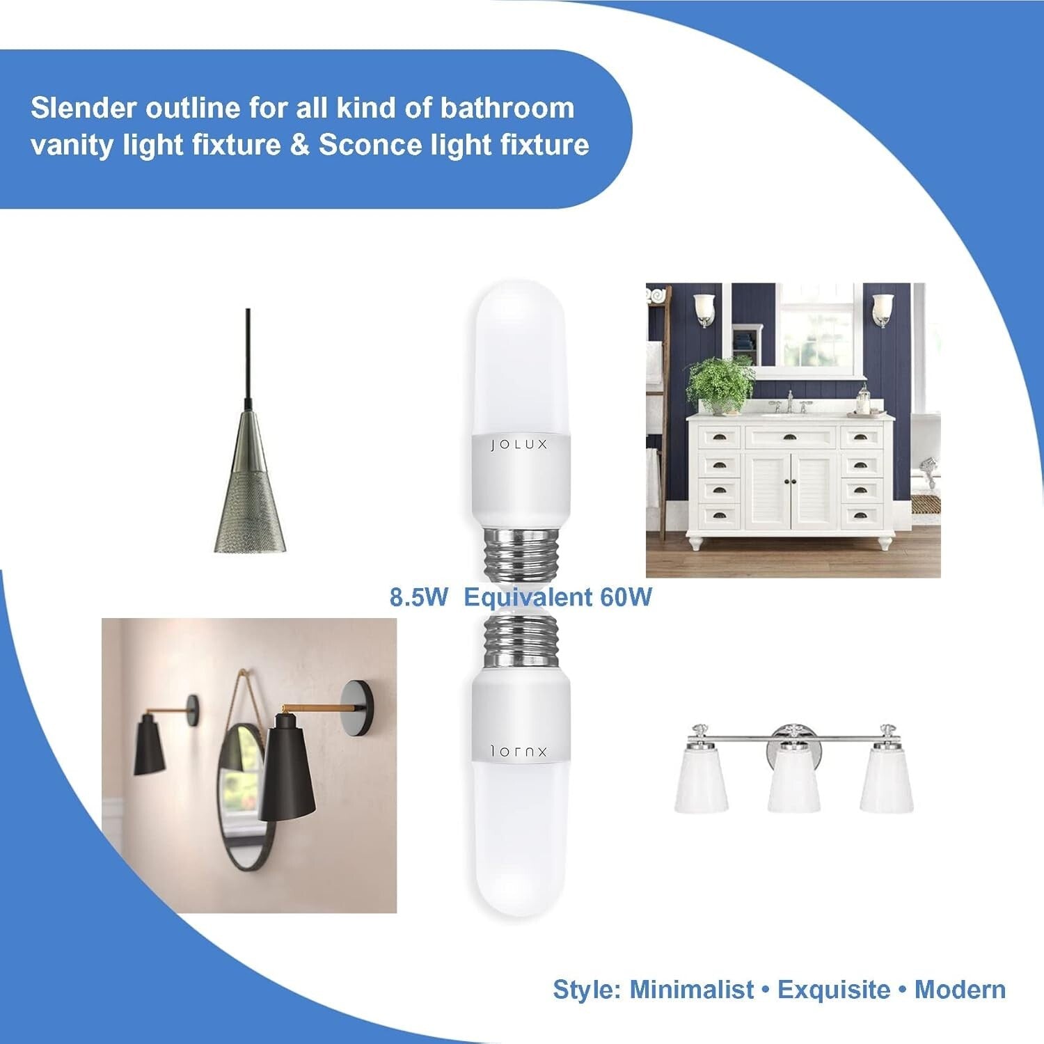 12 Pack Soft White E26 LED Light Bulbs - 60W Equivalent, Enclosed Fixture Rated