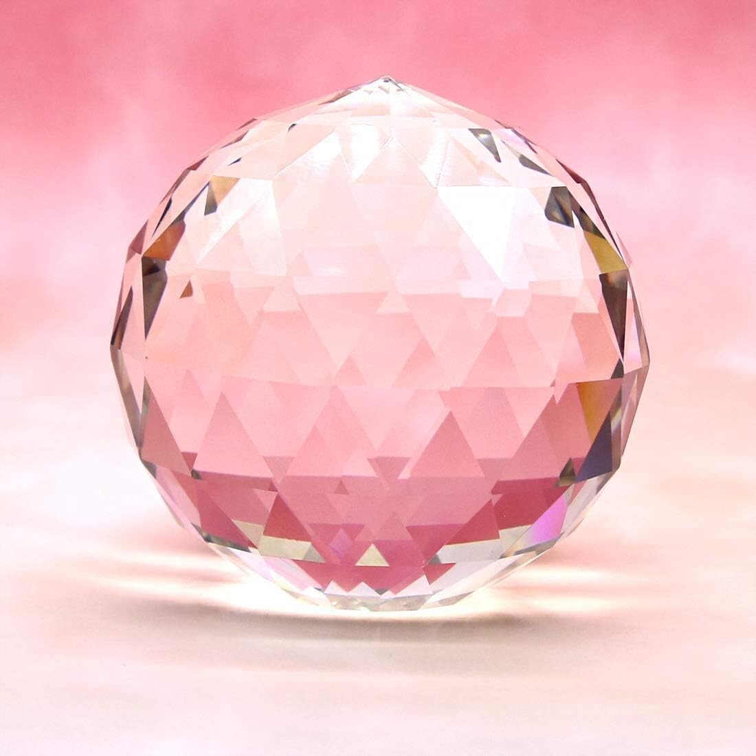 Elegant Faceted Glass Crystal Ball Prism for Decorative Rainbows & Feng Shui