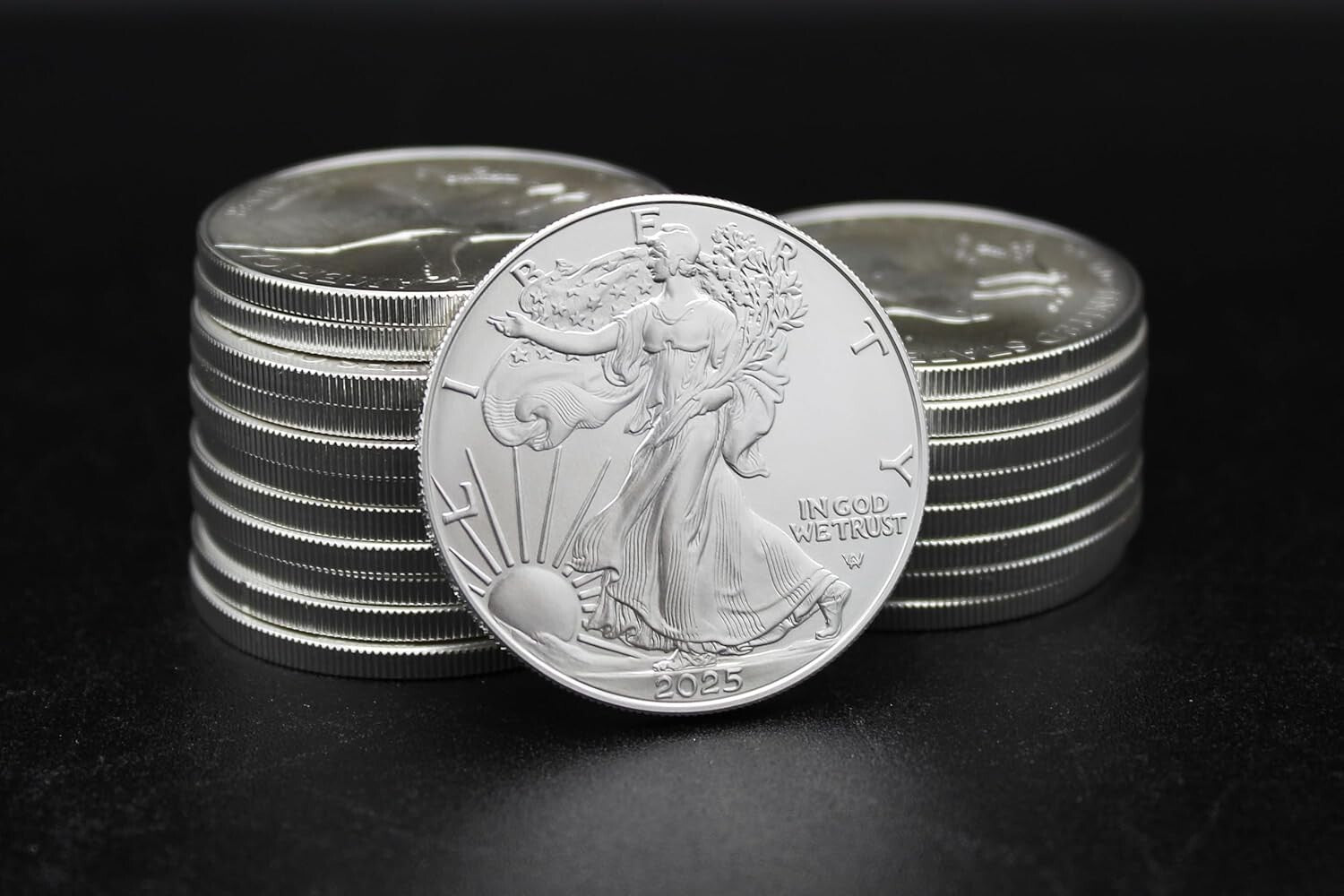 Collector's Set: 5 oz American Silver Eagle Coins, Certs Included - 2025 Edition