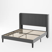 Load image into Gallery viewer, Modern Upholstered Platform Bed with Squeak-Resistant Wooden Slats - Full Size