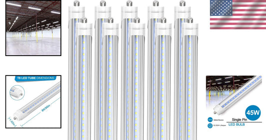 CNSUNWAY 8FT LED Tube Lights - High Brightness, Low Power Consumption, 5400LM