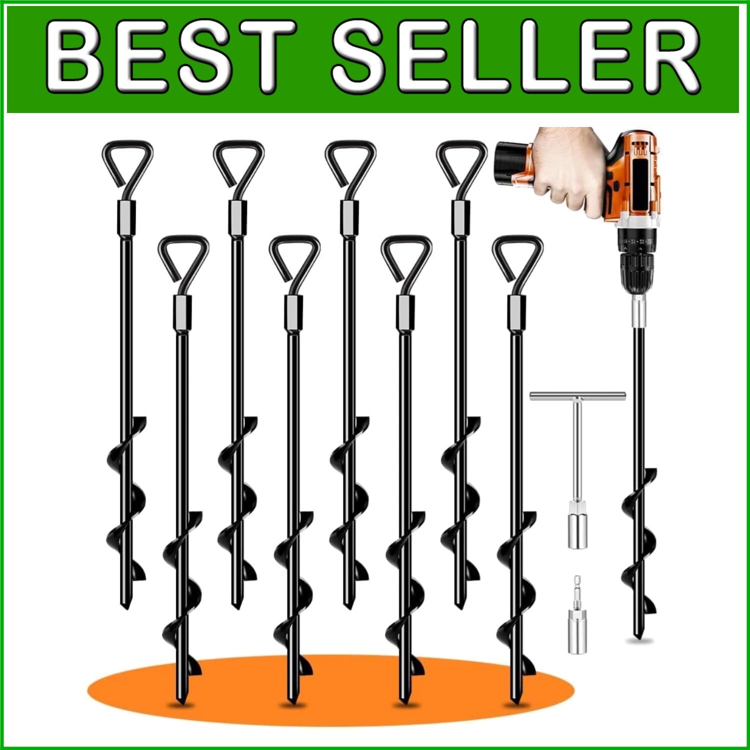 Alloy Steel Tent Stakes with Extended Blades – Secure Your Canopy and Trampoline
