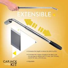 Load image into Gallery viewer, Compact 3 Ton Tire Jack Kit for Cars &amp; SUVs - Includes Adjustable Lug Wrench