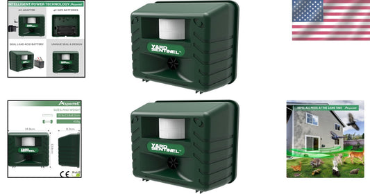 Yard Sentinel 2-Pack Ultrasonic Animal Repeller: Effective Outdoor Pest Control