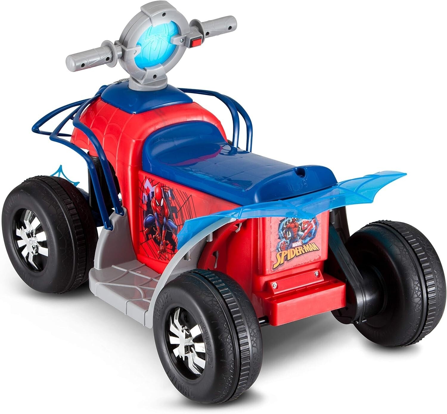 Fun and Safe Toddler Spider-Man Quad Ride-On, Max Weight 44 lbs, 6V Included
