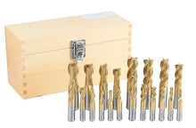 Load image into Gallery viewer, All-in-One 20 Pc HSS End Mill Set with 2 &amp; 4 Flute Options, Up to 3/4'' Diameter
