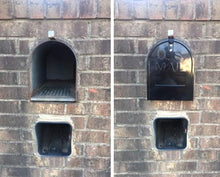 Load image into Gallery viewer, Durable Black Metal Mailbox Door for USPS / Snap-in Replacement - 11" x 14"