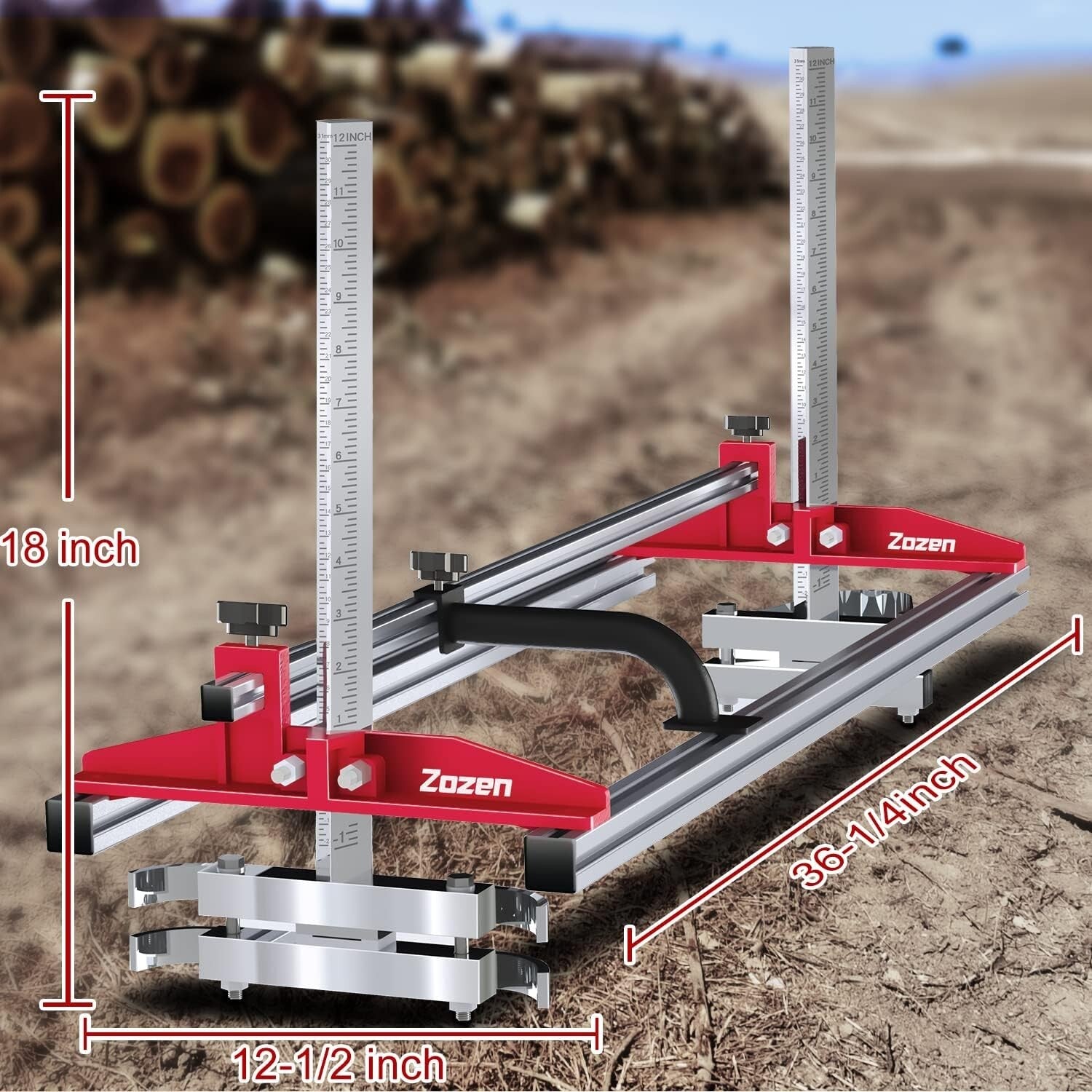 Innovative 3-Size Chainsaw Mill - Efficient Lumber Cutting Guide for Woodworkers