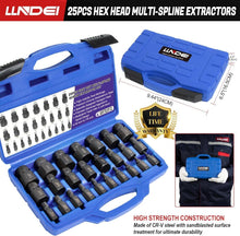 Load image into Gallery viewer, Durable 25-Piece Screw Extractor Set with Blow Molded Case – Lifetime Guarantee