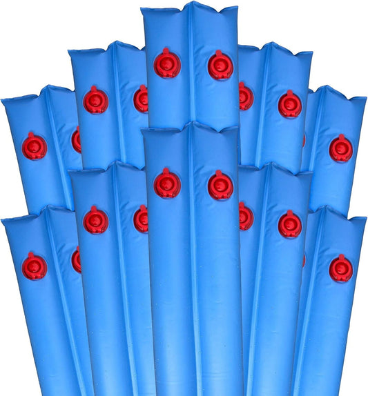 Heavy-Duty 10-Pack Pool Cover Water Bags, 8 ft. Double Chamber for Winter Safety