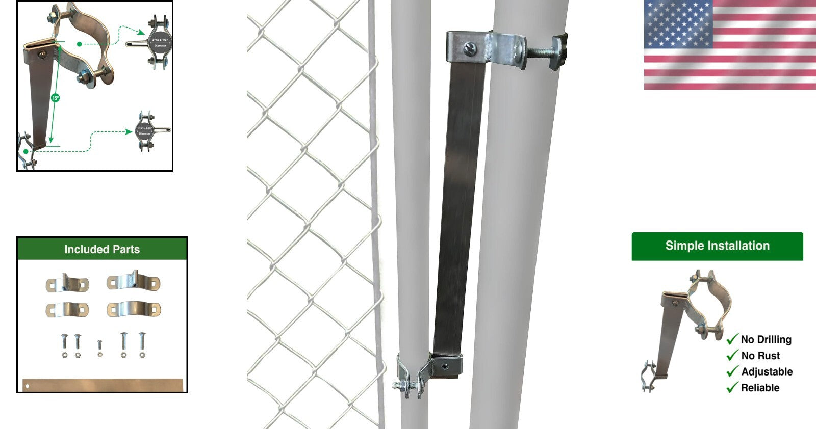 Premium Adjustable Self-Closing Gate Closer for Pets & Pools - Stainless Steel