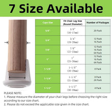 Load image into Gallery viewer, Round White Rubber Leg Caps - 64 Pack, Non-Slip Floor Protectors for 7/8” Legs