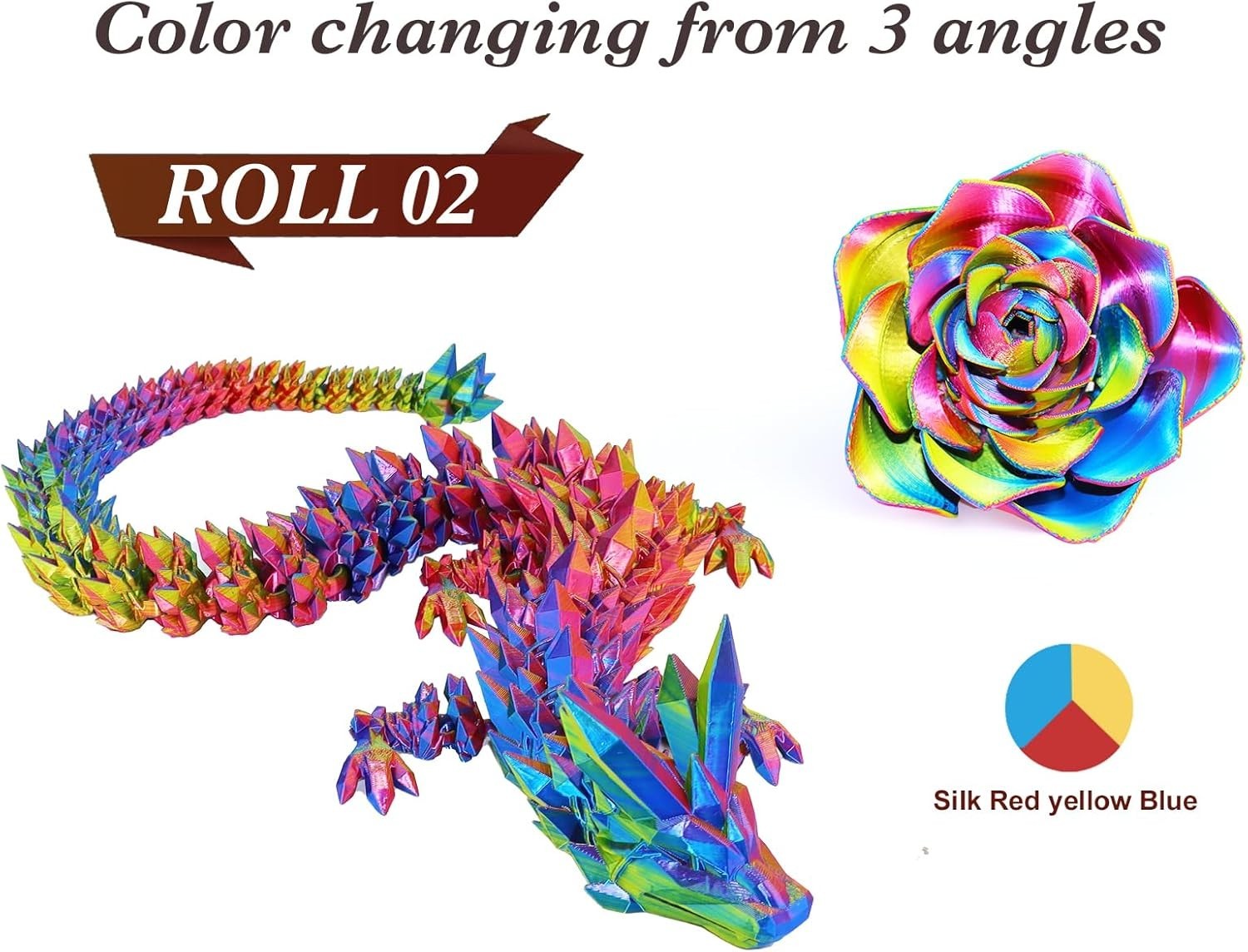 Moisture-Proof Tricolor Silk PLA 3D Filament 1.75mm - Ideal for Stunning Prints