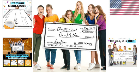 Reusable Dry Erase Big Check - Ideal for Charity, Contests & Presentations