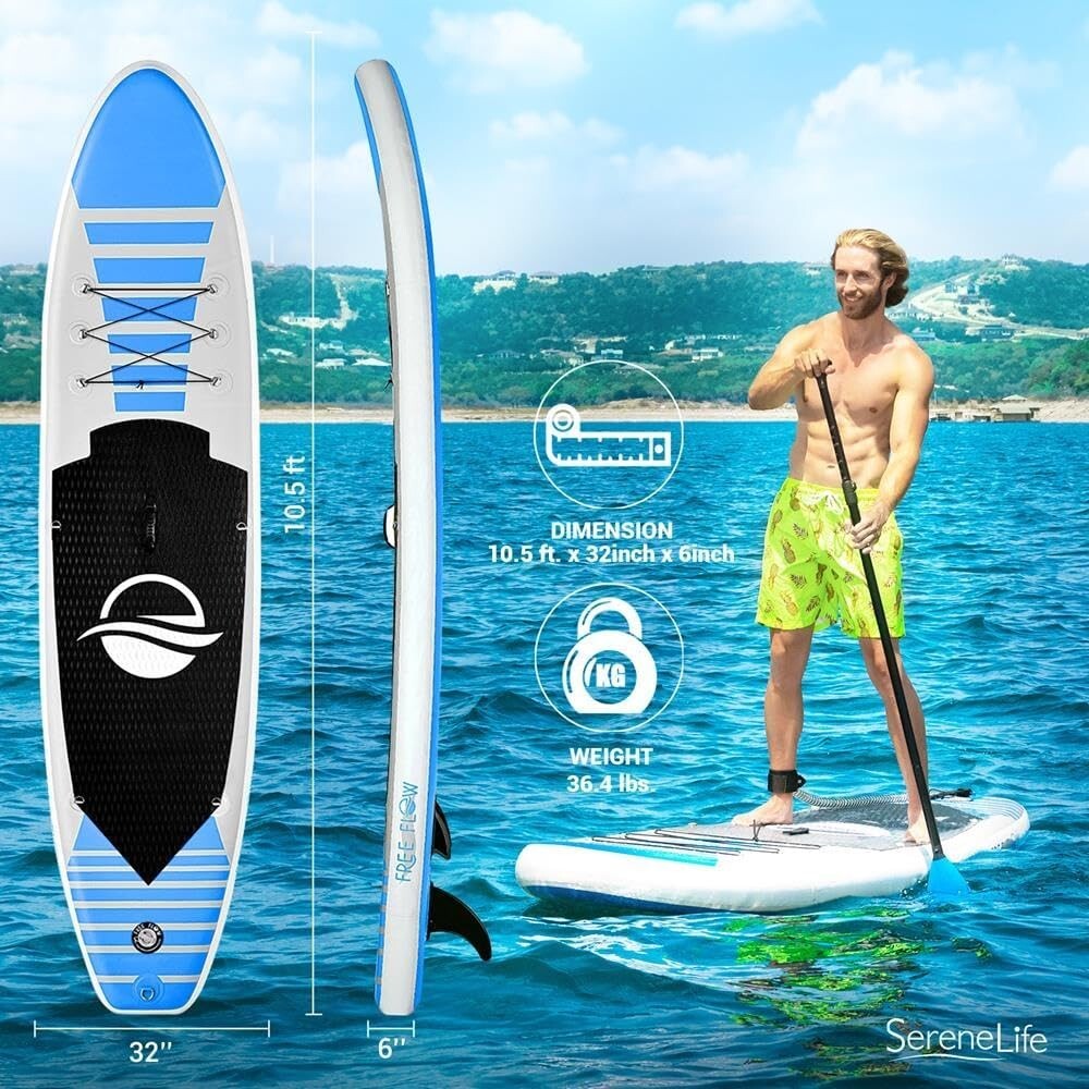 Lightweight 126'' Paddle Board with Complete SUP Accessories - 350 lbs Capacity