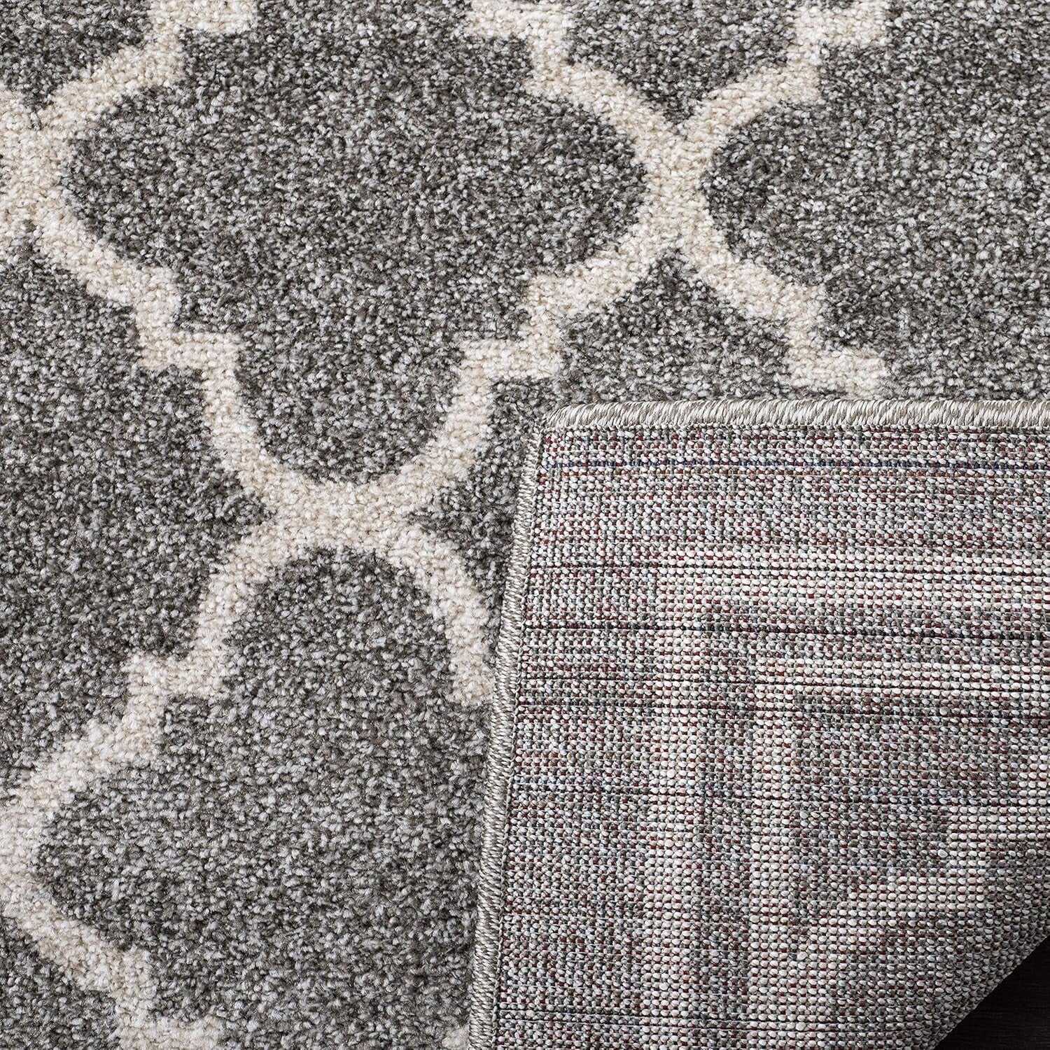 Kid and Pet-Friendly Runner Rug - Stain Resistant, 2'3" x 13', Grey & Beige