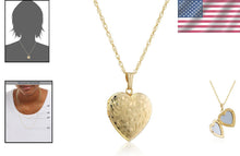 Load image into Gallery viewer, Timeless 14K Gold-Filled Flower Heart Locket Necklace - 18" with Gift Box
