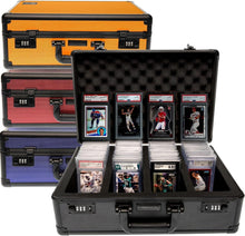 Load image into Gallery viewer, PSA Graded Card Storage Box - 4 Row Aluminum Case for 160+ Cards - Black