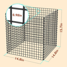Load image into Gallery viewer, 4-Pack Heavy-Duty Wire Plant Protectors - 14.8" Square Animal Cages