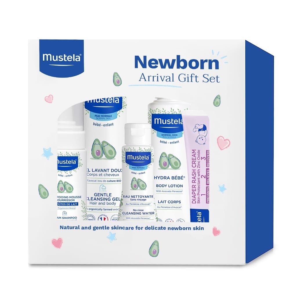 Luxurious Newborn Arrival Gift Set - 5 Plant-Based Bath & Skincare Essentials