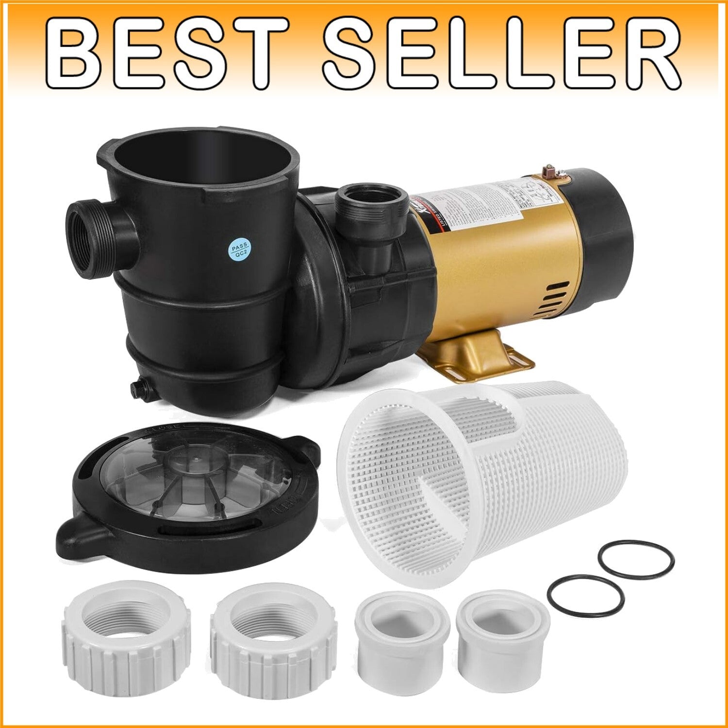 Energy-Efficient 1.5HP Pump with 40 Feet Lift for Above-Ground Swimming Pools