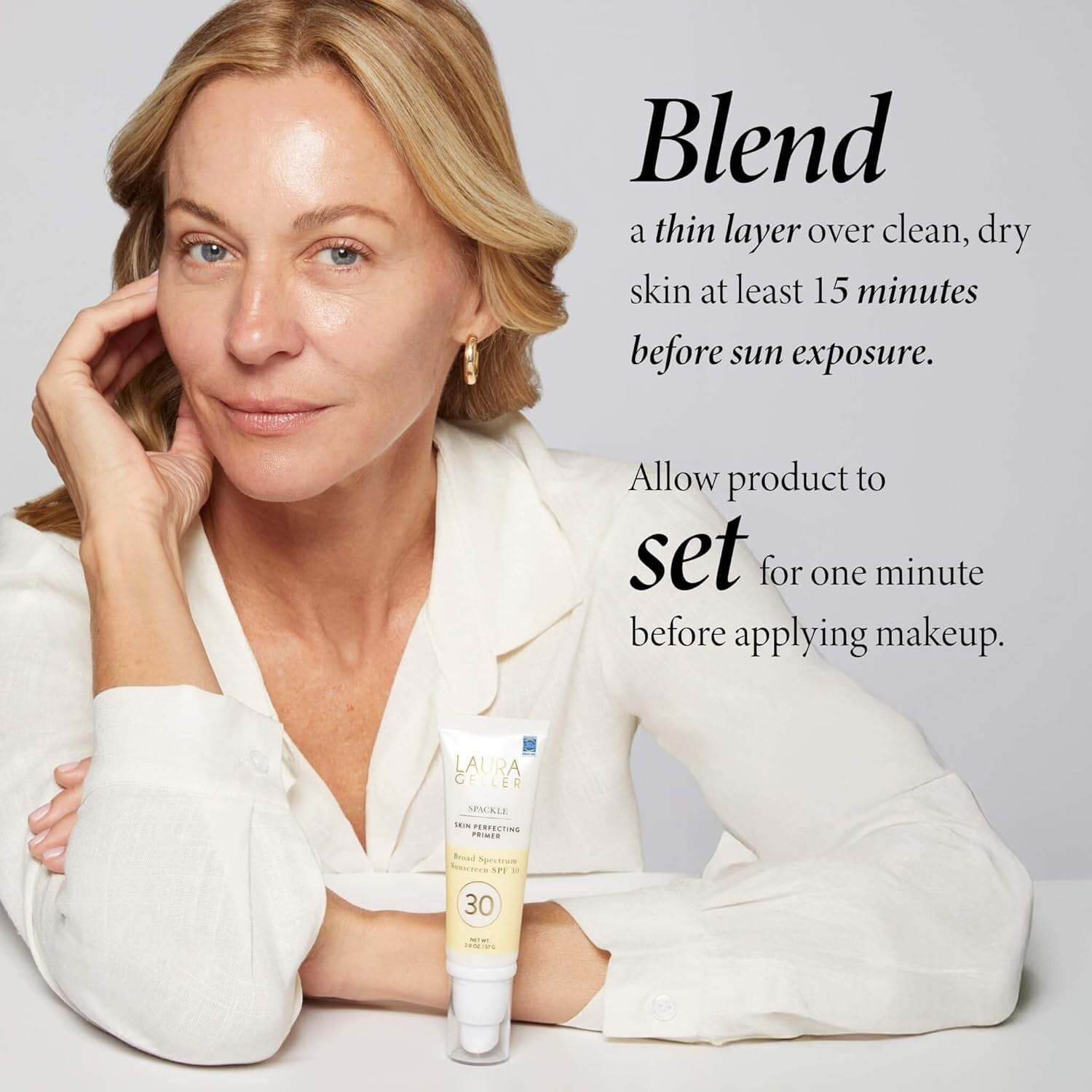 Natural Finish Makeup Primer Cream with SPF 30 - Blurs Pores & Imperfections