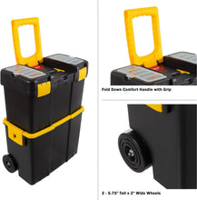 Load image into Gallery viewer, 2-in-1 Stackable Tool Chest with Wheels - Ergonomic Design for Easy Transport