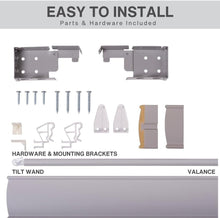 Load image into Gallery viewer, 2" Smooth Light Gray Faux Wood Blinds - Cordless Window Treatment for Any Room