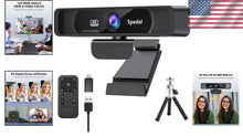 Load image into Gallery viewer, 120° Wide Angle Zoomable Webcam with Remote Control - Ideal for Online Teaching