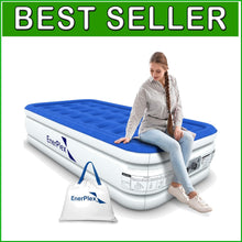 Load image into Gallery viewer, Durable Twin Air Mattress with Built-In Pump – Perfect for Camping &amp; Home Use