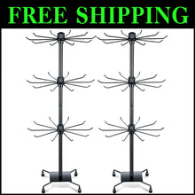Load image into Gallery viewer, Versatile 2-Piece Rotating Jewelry Display with Hooks - Ideal for Home &amp; Retail