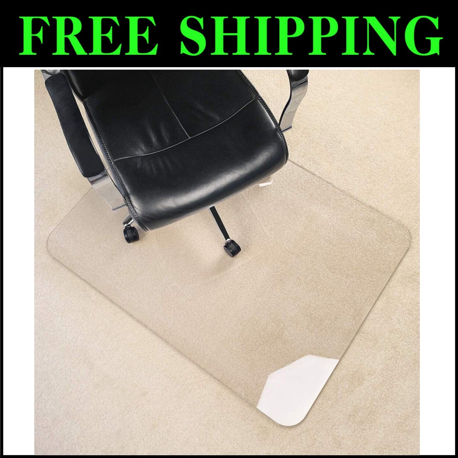 Versatile Crystal Clear Chair Mat for Carpet and Hard Floors - 1/5" Thickness