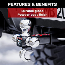 Load image into Gallery viewer, Durable Powder Coated Tri-Ball Hitch with 12000 LBS Capacity &amp; Lifetime Warranty