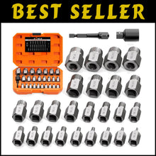 Load image into Gallery viewer, Multi-Application Screw Extractor Set - 27 PCS 3/8” Drive for All Needs