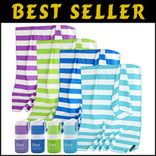 Load image into Gallery viewer, Compact &amp; Lightweight 4-Pack Microfiber Travel Towels - Quick Dry and Soft